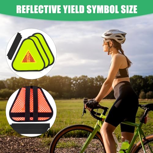Reflective Yield Safety Triangle Sign - 7 Inch for Bikes