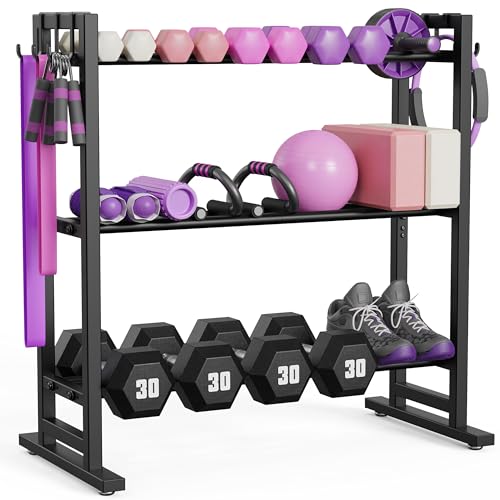 Adjustable Dumbbell Rack - 3 Tier Weight Storage for Home Gym