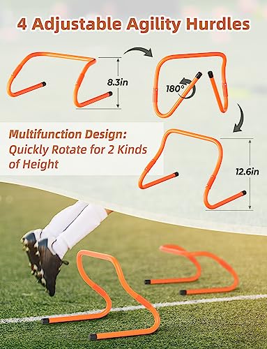 Agility Ladder Training Set with Hurdles, Cones & Resistance Bands