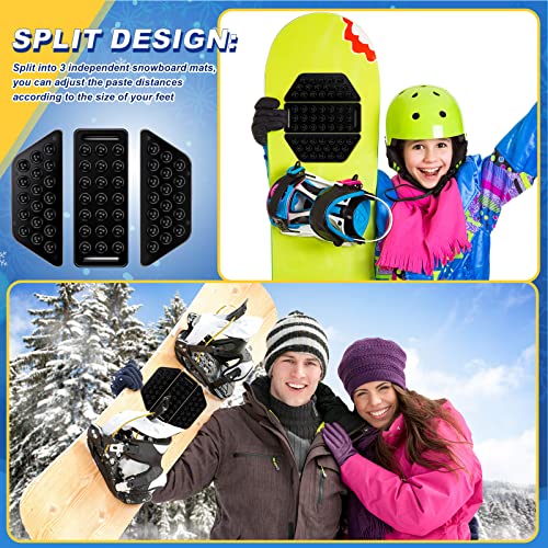 Snowboard Stomp Pad - Black Self-Adhesive Anti-Slip Grip Mat