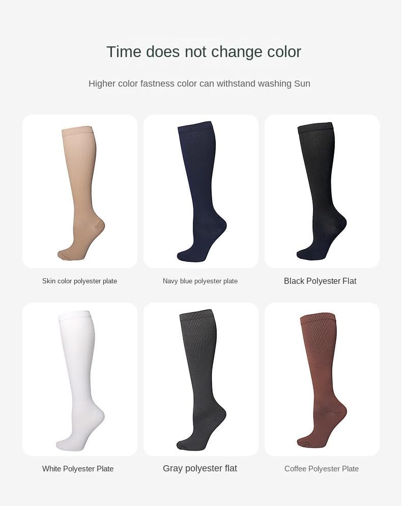 Roiii Compression Socks - 15-20 mmHg Circulation Support for Men & Women | 7 Pairs for Running & Hiking
