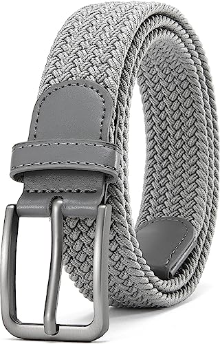 DOOPAI Braided Stretch Belt for Men, Elastic Woven Belt, casual