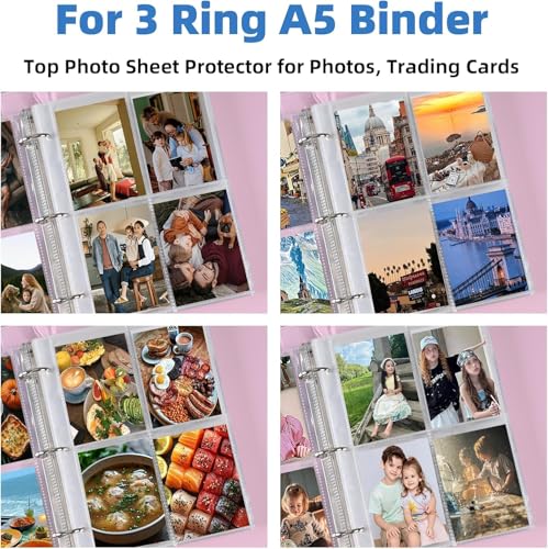 640 Pockets A5 Card Sleeves - 80 Pack Double-Sided Page Protectors