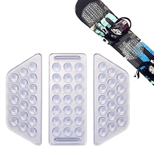 Clear Snowboard Stomp Pad Set - 3 Pieces Anti-Slip Grip