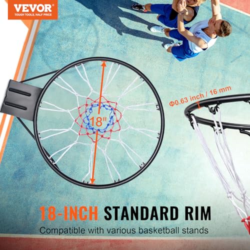 Portable Basketball Hoop with 18-Inch Rim - Wall Mounted