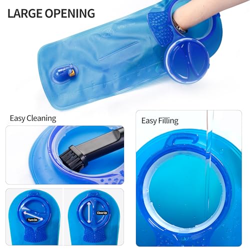 Unigear Hydration Bladder 1.5L-3L for Hiking Backpack, 84.5 Ounces, Blue