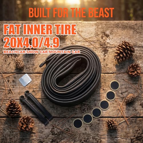 20x4.0/4.9 Fat Tire Inner Tubes with AV Schrader Valve for Mountain & Electric Bikes