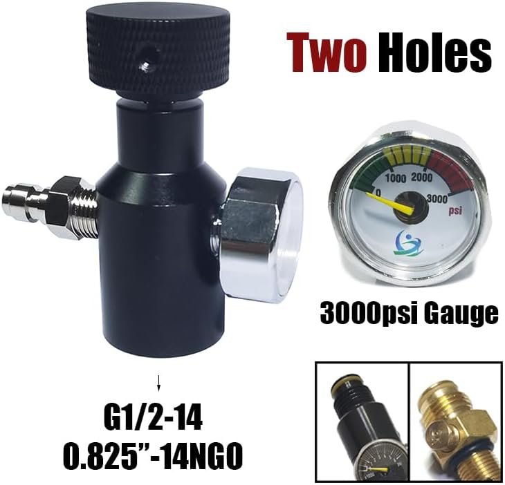 UFA Universal Fill Adapter for Paintball Marker - High Pressure CO2 Tank On/Off ASA | G1/2 Size