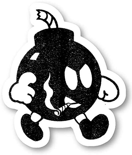 Angry Bomb Vinyl Bumper Sticker - 5-Inch Weatherproof Decal