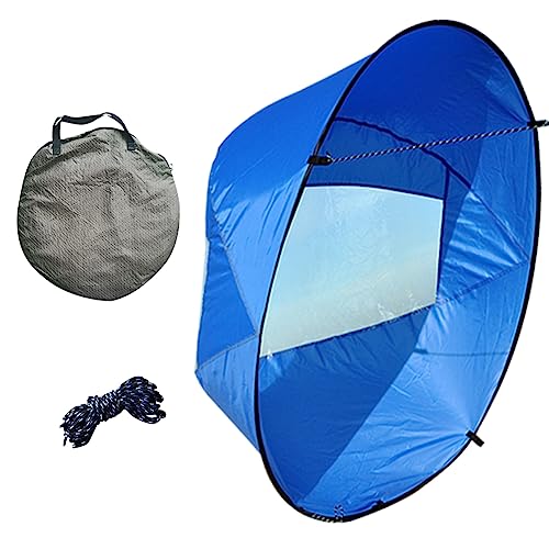 Portable Kayak Wind Sail with Transparent Window - Blue