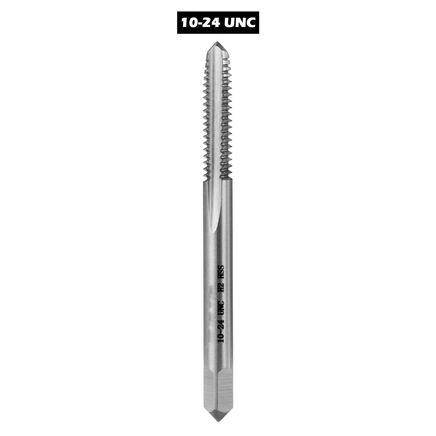 LWCUSNJ 2pcs No 10-24 UNC Thread Tap Right Hand, HSS 10 x 24 UNC Straight Fluted Machine Tap
