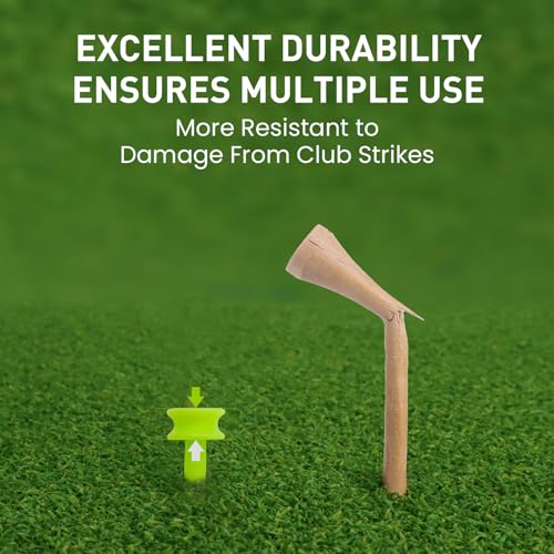 Plastic Golf Tees - Durable High-Strength - 50 Pack Green