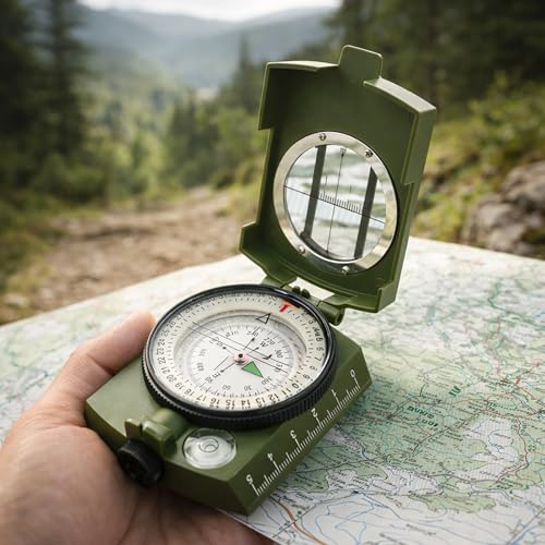 Durable Lensatic Compass for Camping & Outdoor Navigation