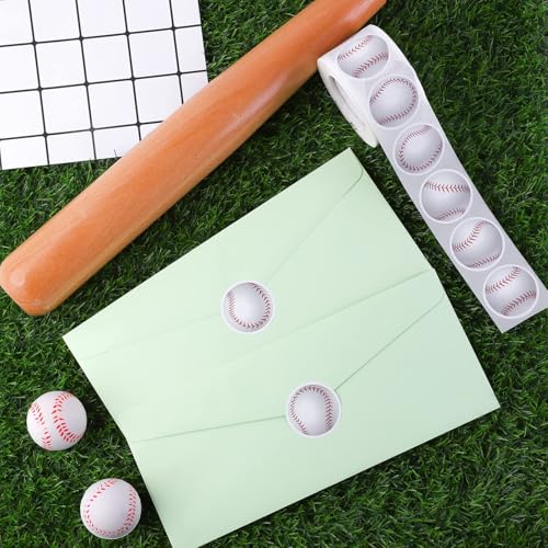 500 Baseball Stickers - Self-Adhesive Sports Ball Labels