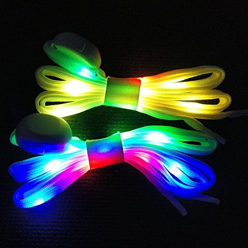 LED Shoelaces Light Up Shoe Laces 3 Modes 7 Colors Flashing Colorful