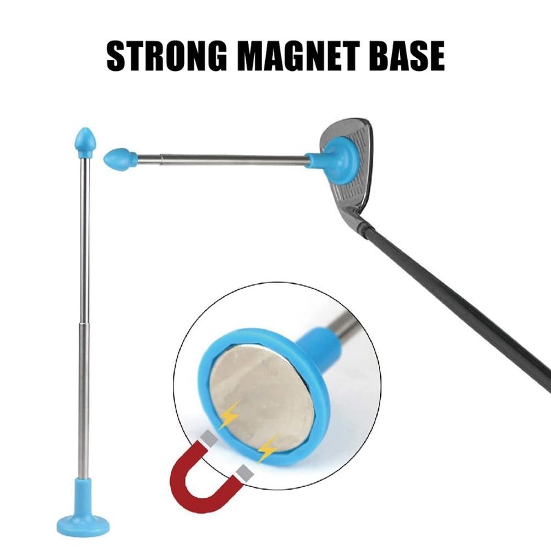MiOYOOW Golf Alignment Rods, Magnetic Golf Club Alignment Stick Foldable Golf Trainning Aid Sticks for Helping Align Your Golf Shot