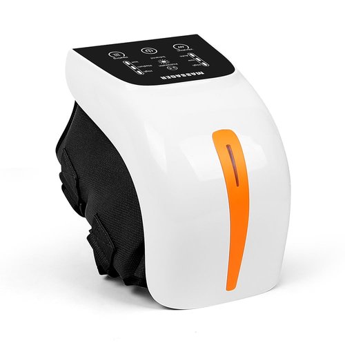 IdealProducts Knee Massager Pro+ with Heat, Red Light Therapy and Vibration, 6-in-1, Dual-Wavelength - Cordless, Portable, Adjustable Straps, Knee Pain Relief