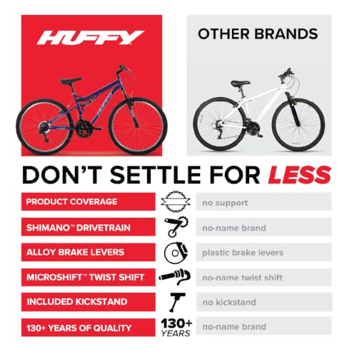 Mountain Bike - 26 Inch Matte Black, 21-Speed, Front Suspension
