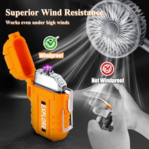 Electric Lighter Rechargeable Dual Arc Plasma Waterproof Matches