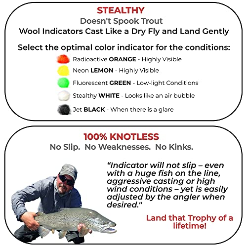 New Zealand Fly Fishing Strike Indicator Combo Pack with Adjustable Knotless System - Stealth and Sensitive