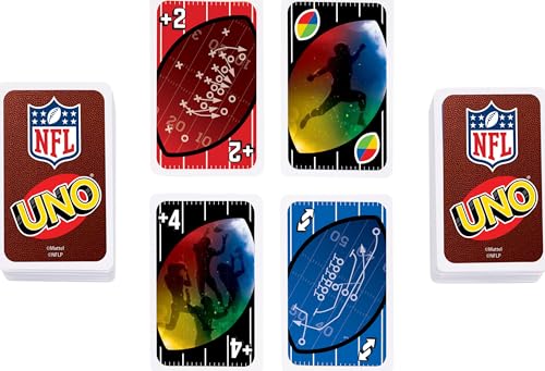 UNO NFL Card Game with Tin - Ages 7+, 2-10 Players