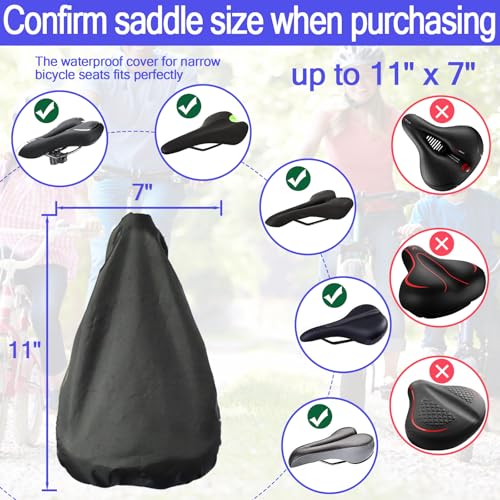 Waterproof Bicycle Seat Cover - UV-Resistant, Dustproof, Black (2pcs)