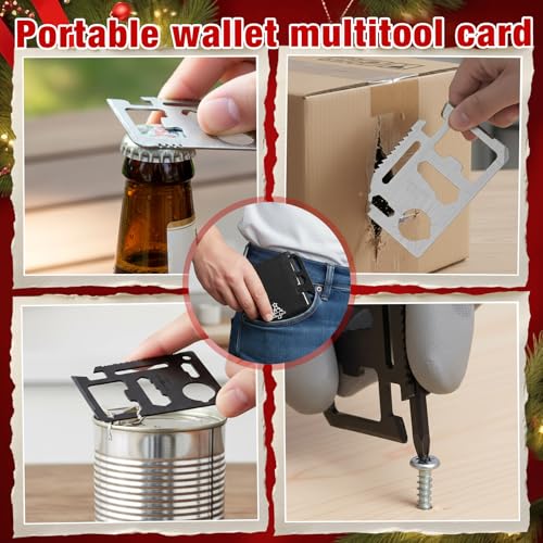 11-in-1 Credit Card Multitool Gift Set with Christmas Cards - 12 Pack