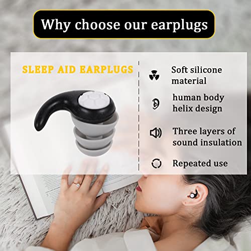 Reusable Silicone Swimming Ear Plugs - Waterproof Noise Reduction Earplugs
