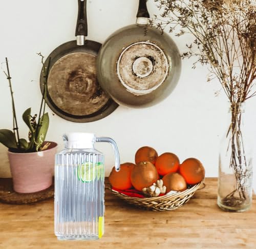2-Pack Glass Water Pitcher Lids - Anti-Splash Plastic Covers