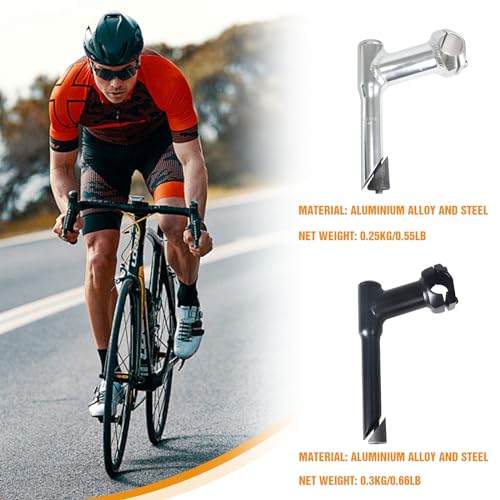 Weerock 160mm Aluminum Alloy Bike Stem 22.2mm Quill & 25.4mm Handlebar Black
