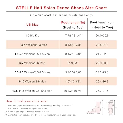 Half Sole Dance Shoes for Women - Canvas Lyrical Pirouette 7.5-8.5