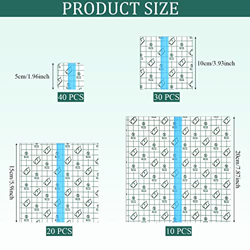 BBTO Waterproof Clear Adhesive Bandages 100 pcs - 2, 4, 6, 8 Inch Sizes