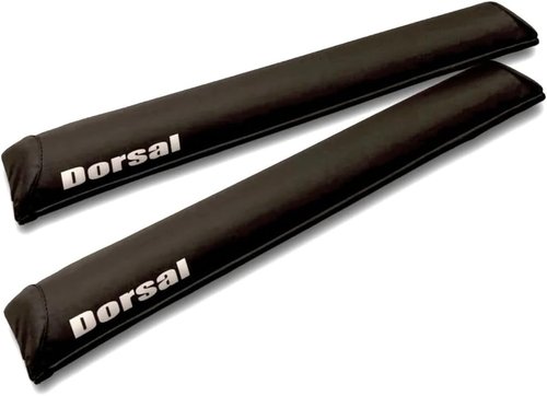 DORSAL Aero Roof Rack Pads - No Fade Sunguard for Surfboards & Kayaks | Pack of 2, 20" Black