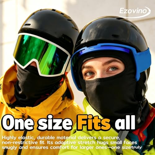 Balaclava Ski Mask Neck Gaiter - Windproof Winter Face Cover - Light Grey