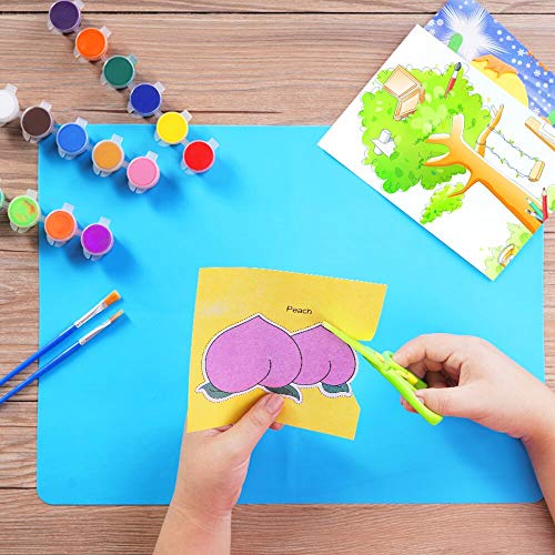 3 Pcs Silicone Mats for Crafts - Heat-Resistant, Blue, Purple & Yellow