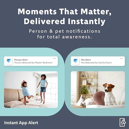 Swann EVO 2K Indoor Wi-Fi Security Camera: 2K HD Video, Compact Plug-in, Sound/Motion/pet/Person Detection, Live View, Night Vision, 2-Way Talk & Siren, Baby Monitor, Local/Cloud Storage, Easy Setup