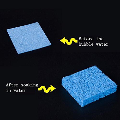 10 Pcs Soldering Iron Special High Temperature Sponge,With Holes 60mm x 60mm x 10mm,Blue