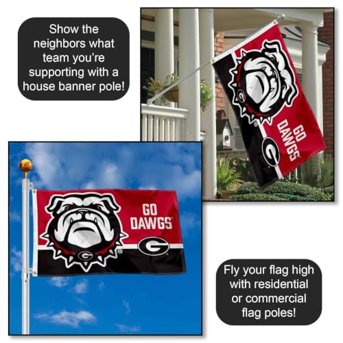 Georgia Bulldogs Go Dawgs Outdoor Banner Flag 3x5 ft