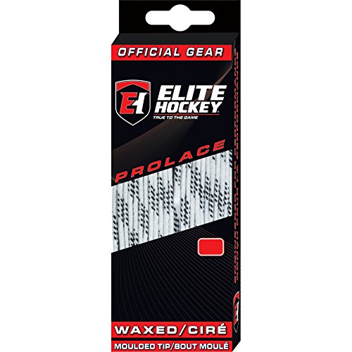 Waxed Hockey Skate Laces - 120" White with Black Specks