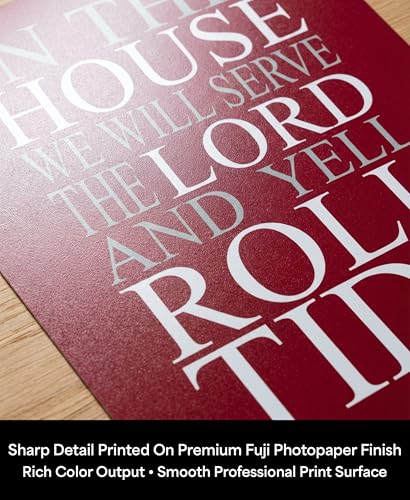 In This House We Yell Roll Tide Wall Art - 8x10 Unframed Print