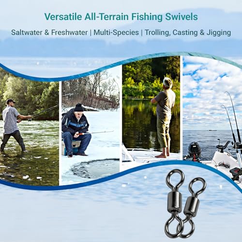 Heavy Duty Fishing Swivel Connector - 50lb, 50 pcs