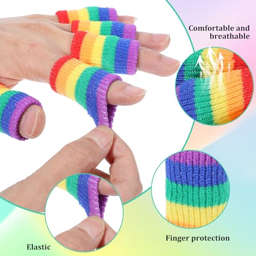 Compression Finger Sleeves - 10 PCS Breathable Finger Protectors for Arthritis, Knitting, Sports