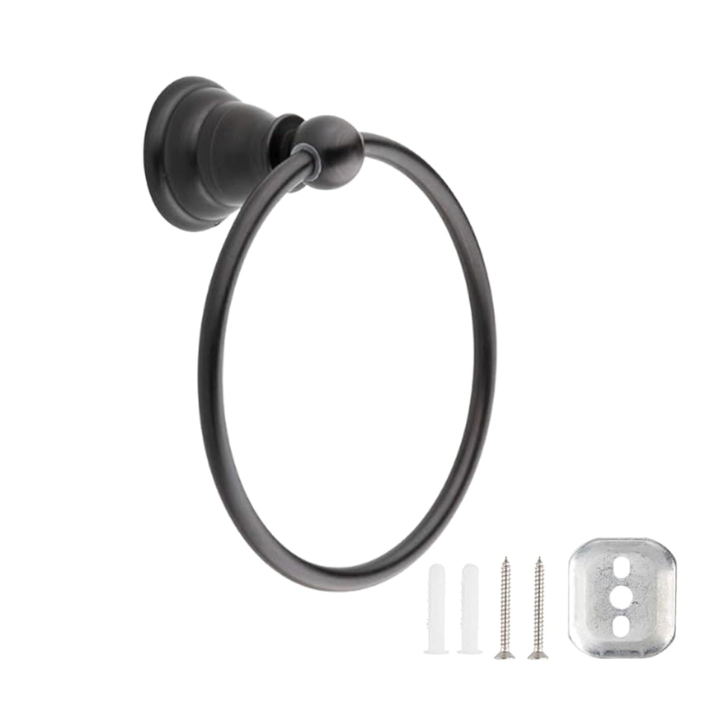 Towel Ring Oil Rubbed Bronze, 6.3-inch Diameter, Durable Stainless Steel Hand Towel Holder for Bathroom and Kitchen, Wall-Mounted Towel Rack, Elegant and Functional Design