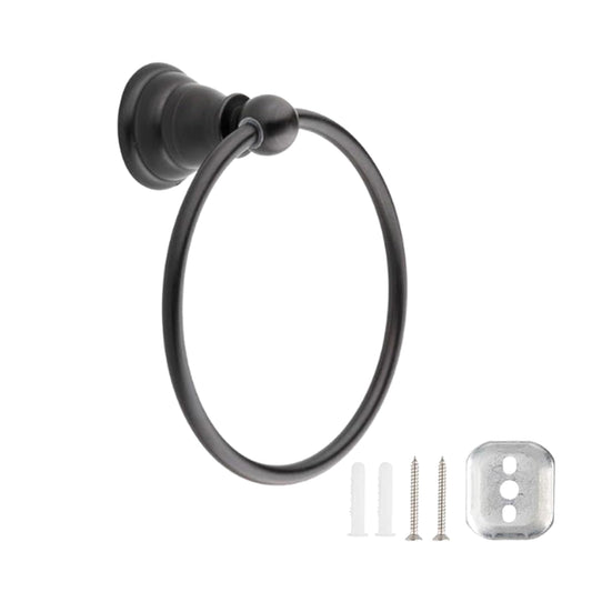 Towel Ring Oil Rubbed Bronze, 6.3-inch Diameter, Durable Stainless Steel Hand Towel Holder for Bathroom and Kitchen, Wall-Mounted Towel Rack, Elegant and Functional Design