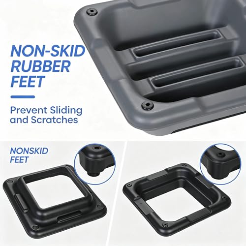 Aerobic Stepper Platform with Adjustable Height - Black-Grey
