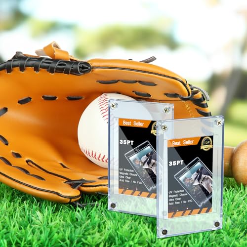 20 Pack Acrylic Trading Card Holders for Baseball & Football