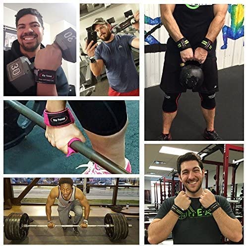 Rip Toned Lifting Straps + 13-inch Wrist Wraps Bundle (1 PAIR of Each) for Weightlifting, Workout, Gym, Powerlifting, Bodybuilding