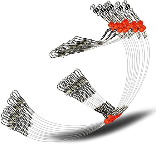 Fishing Leaders - 6-Pack White Nylon Monofilament, 2-Arm Rig