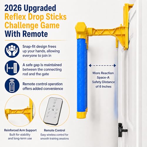 Reflex Drop Sticks Challenge Game with Remote Control - Blue