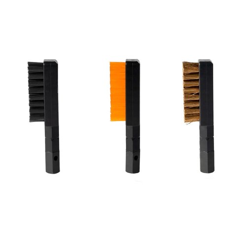Fix It Sticks 3-Piece Gun Cleaning Brush Set - Nylon & Bronze Cleaning Brushes with 6-Bit Holder Included - Works with Any 1/4" Driver & Accepts 8/32" Threaded Attachments
